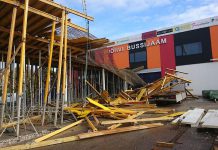 В Йыхви обрушилась крыша строящегося автовокзала — пострадали двое строителей