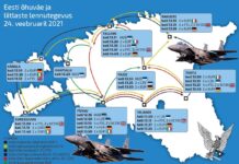 Самолеты Эстонии и НАТО облетят девять городов страны.