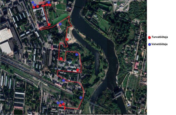 Схема трассы ралли «Narva 1+1 rahvasprint 2021»