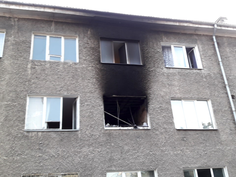 Пожар в квартире трехэтажного дома на Вестервалли в Нарве