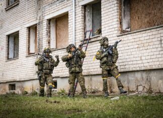 солдаты, военные, учения