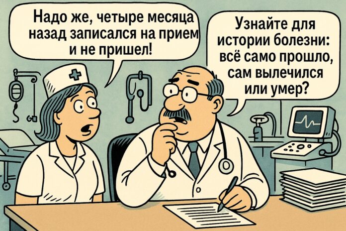 Врач, карикатура