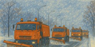 уборка снега зима