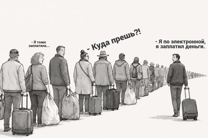очередь на границу