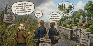 заросшее кладбище